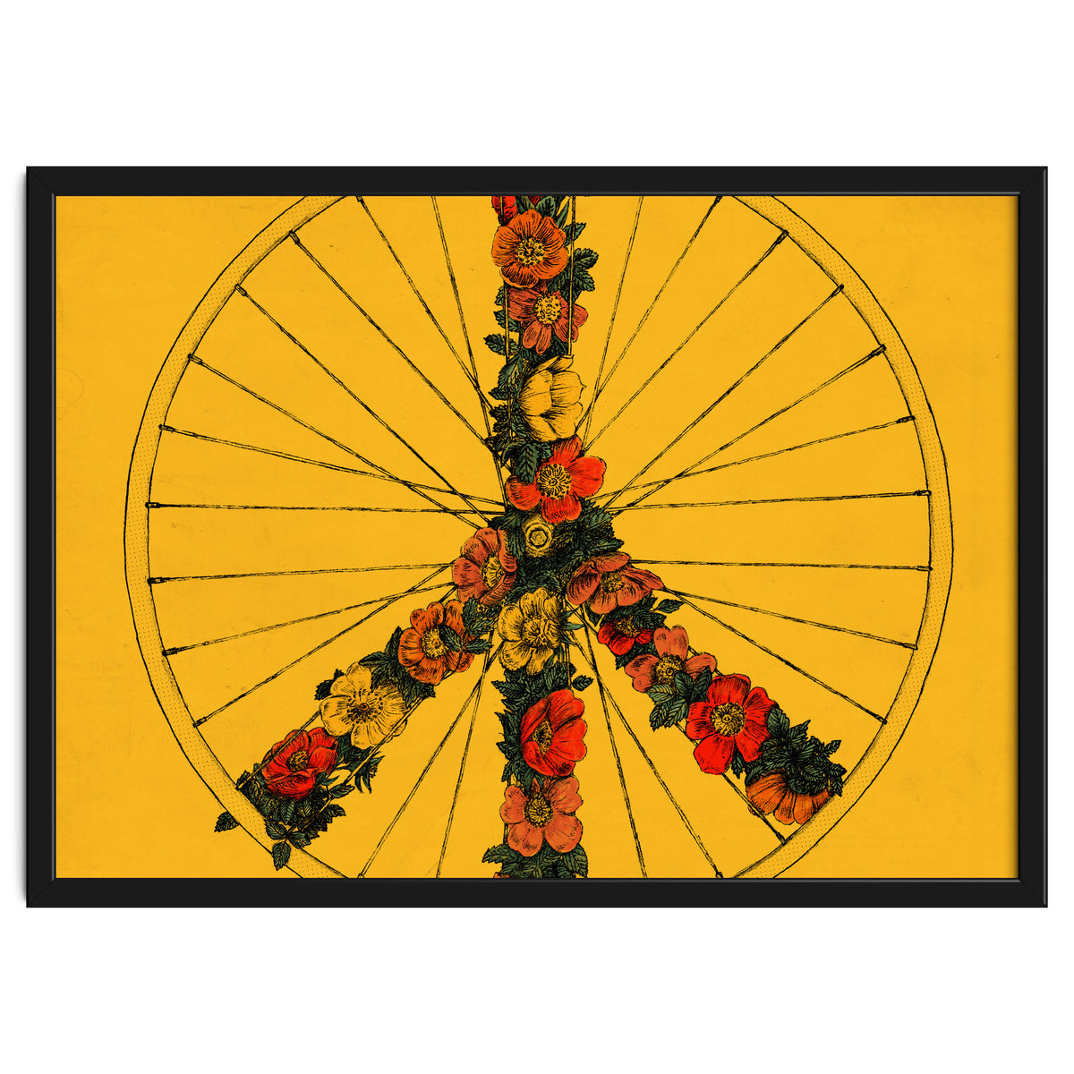 Peace And Bike Yellow