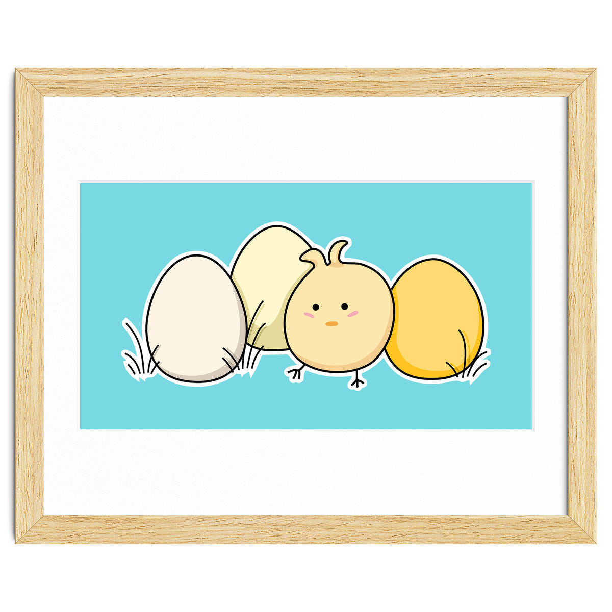 Kawaii Cute Chick And Eggs