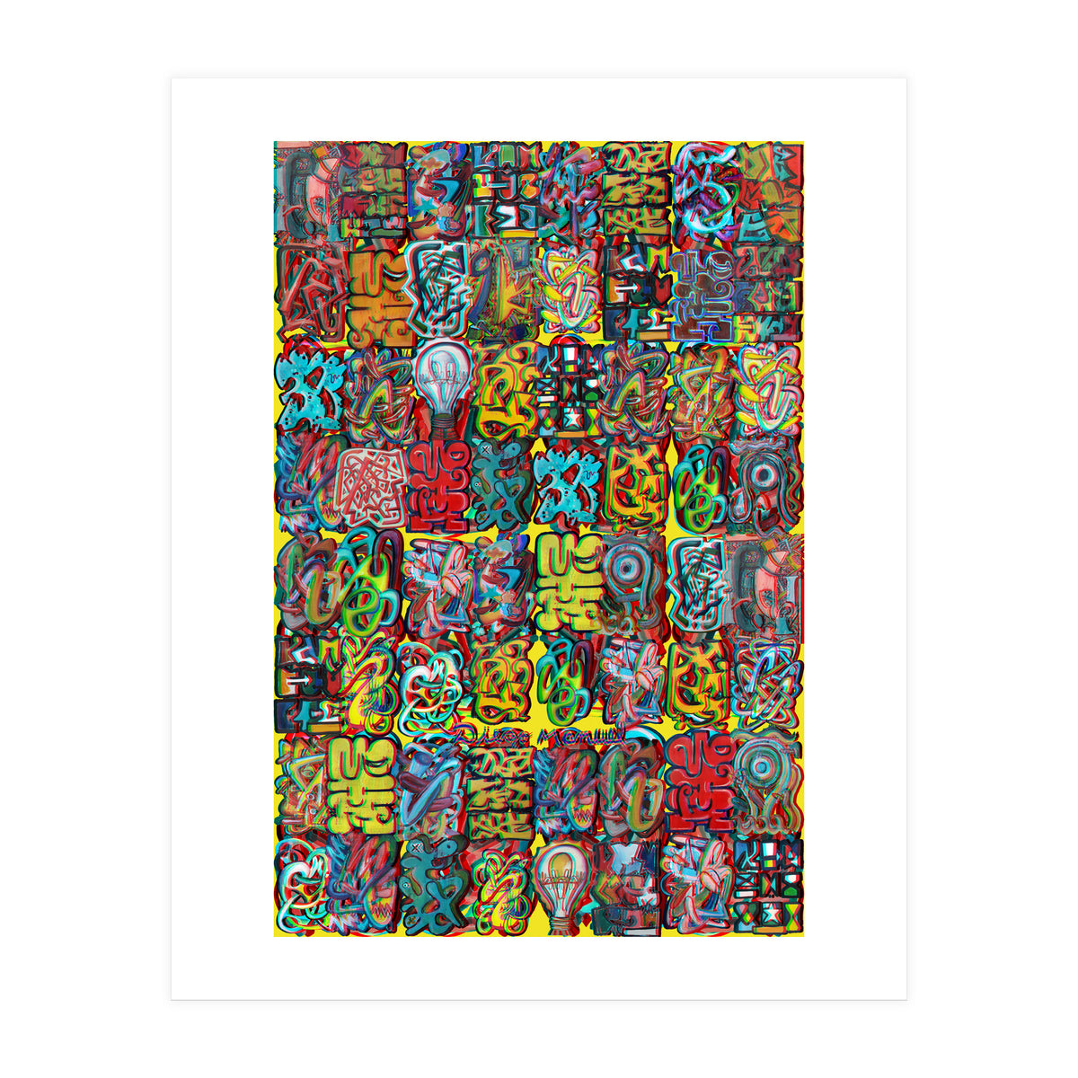 Formas 14 34 3d And Graffiti 7 (Print Only)