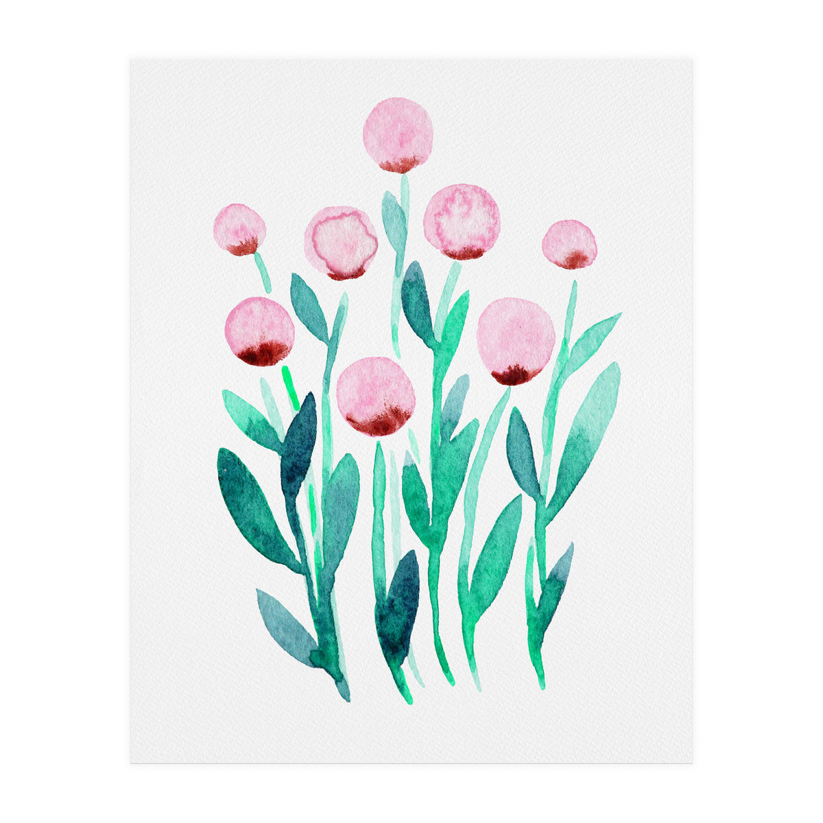 Simple pink flowers (Print Only)