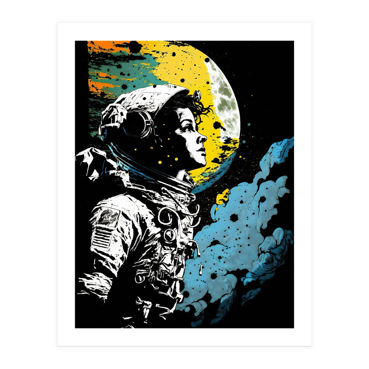 Astronaut Girl Illustration (Print Only)