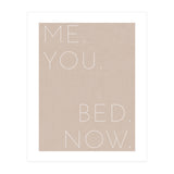Me You Bed Now Beige (Print Only) thumbnail