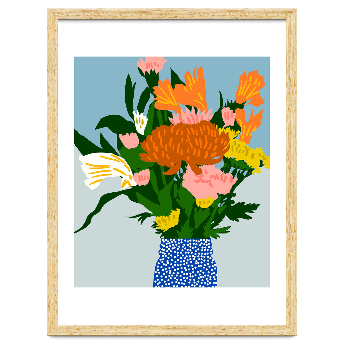 Potted Happiness | Flower Pot Botanical Floral Still Life | Eclectic Plants Modern Bohemian Décor