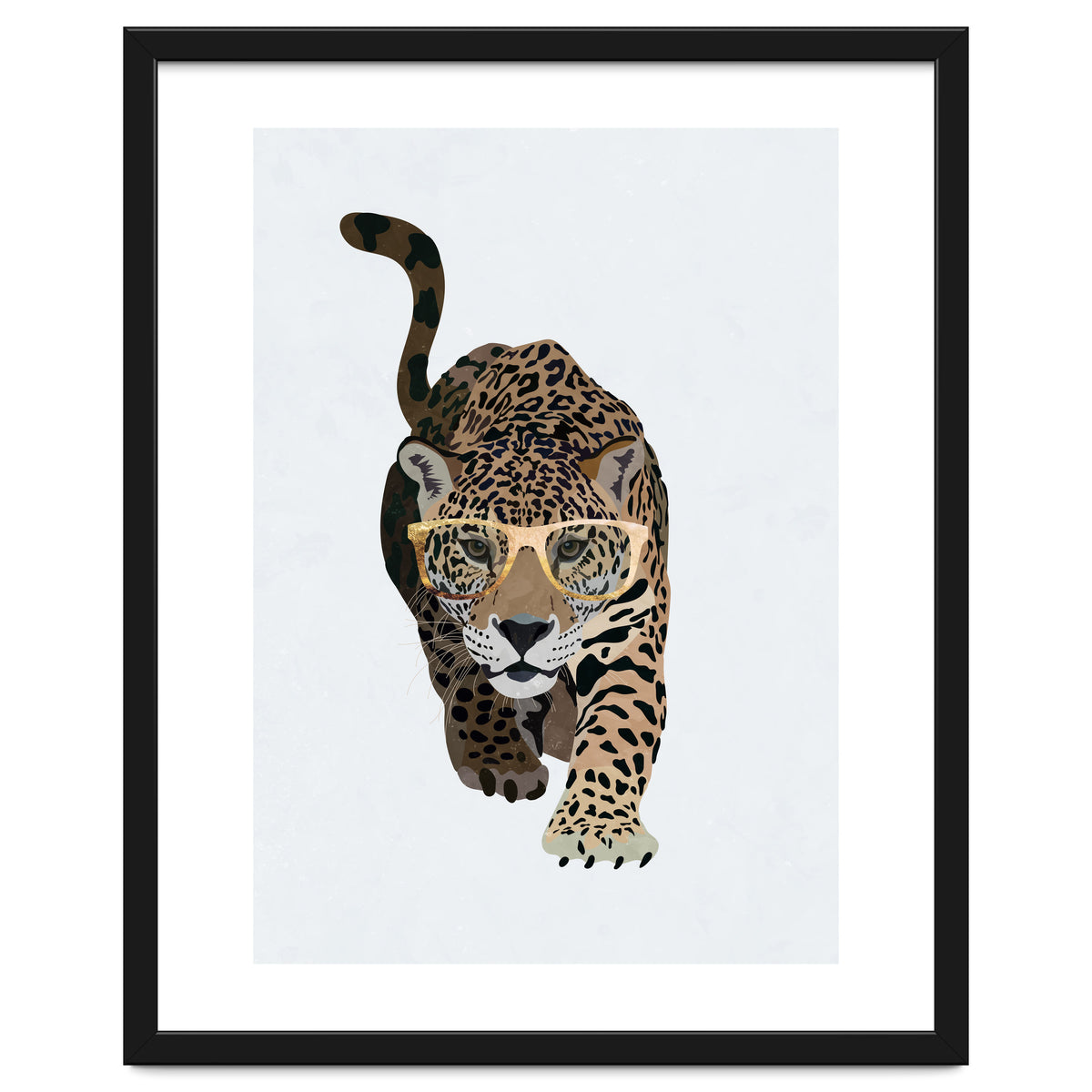 Catwalk Jaguar Wearing Gold Glasses