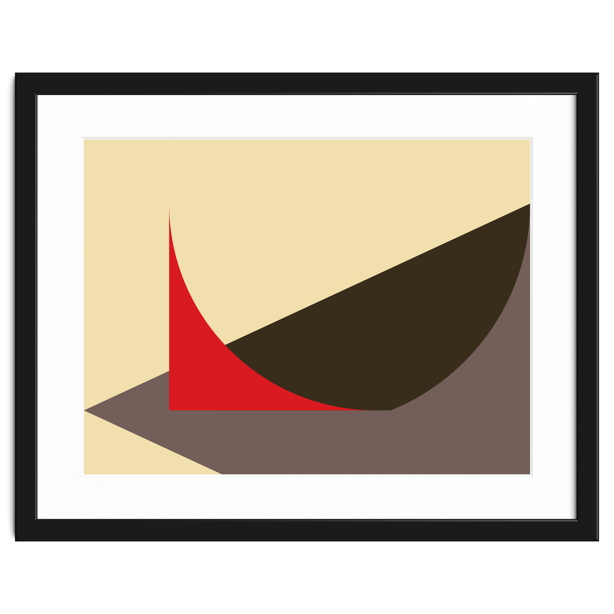 Geometric Shapes No. 6 - brown, beige & red