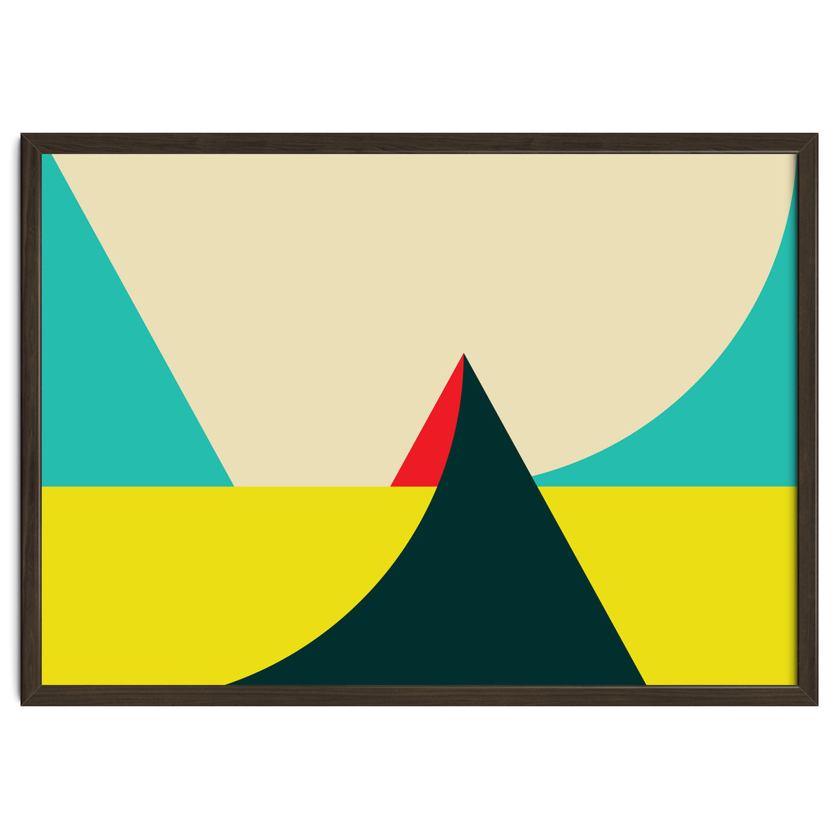 Geometric shapes No. 7 - yellow, turquoise, green & red