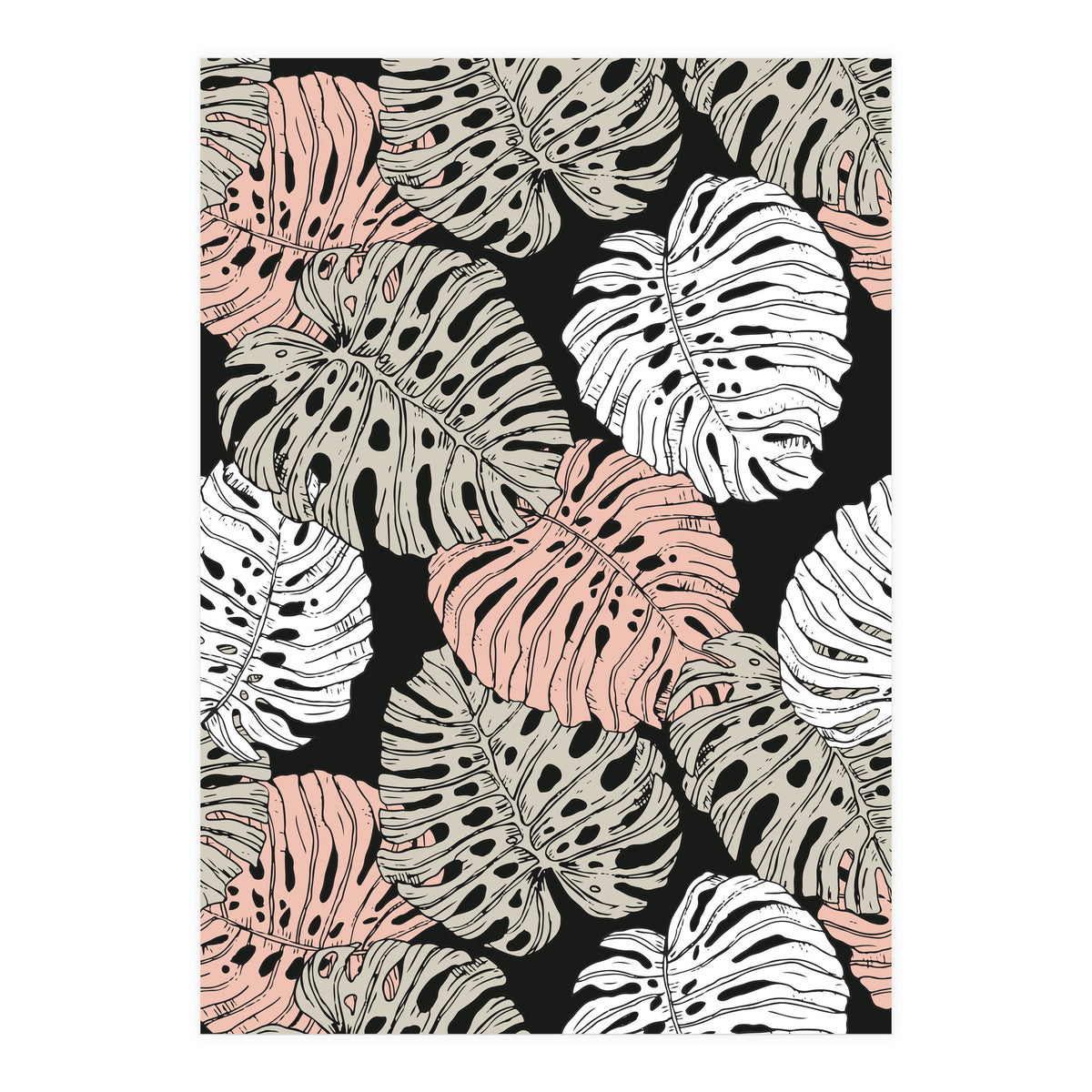 Monstera in the darkness of the jungle (Print Only)