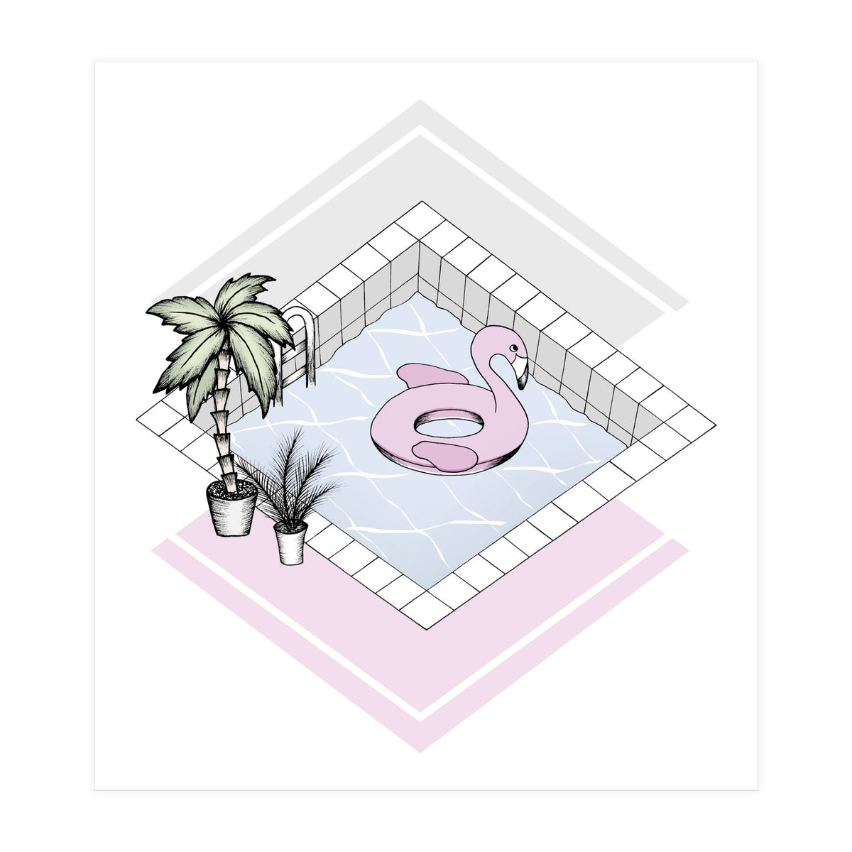 Flamingo's Paradise (Print Only)