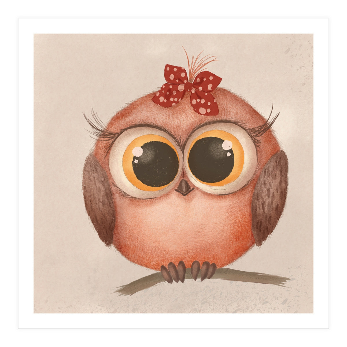 Woodland Nursery - Baby Owl Illustration (Print Only)