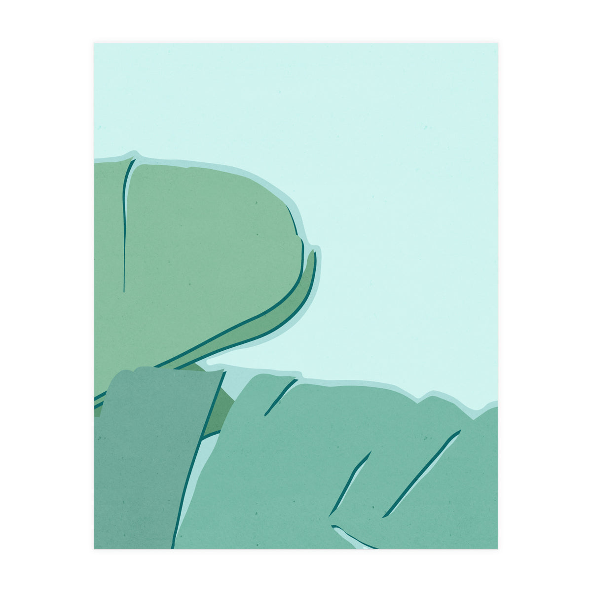 Abstract Banana Leaves Two - Greener Eden (Print Only)