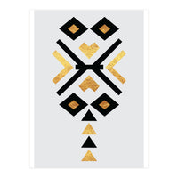Gold And Black Abstract Tribal (Print Only)