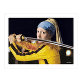 Vermeer's Girl with a Pearl Earring & Beatrix Kiddo From Kill Bill (Print Only) thumbnail