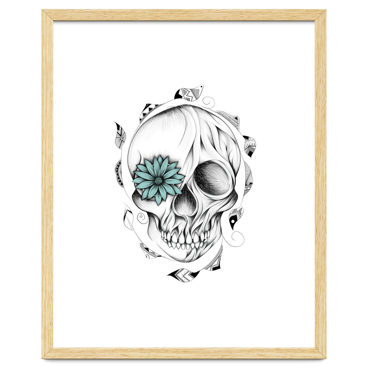 Poetic Wooden Skull