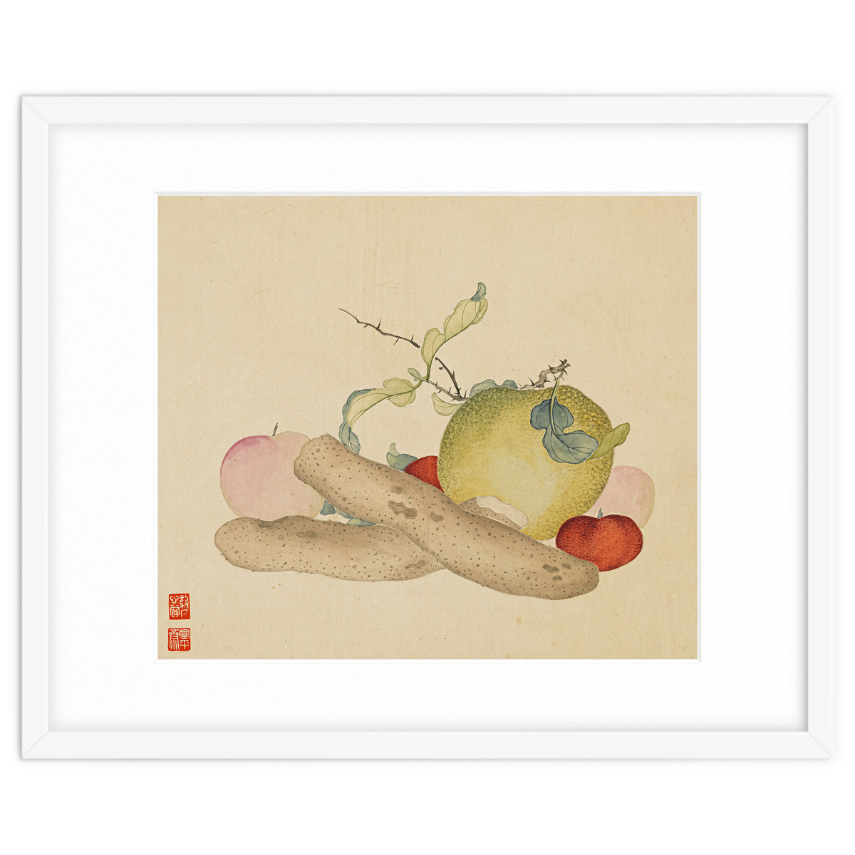 Wang Chengyu~flowers And Vegetables, Vegetables, Fruits, Yam, Apple, Pear