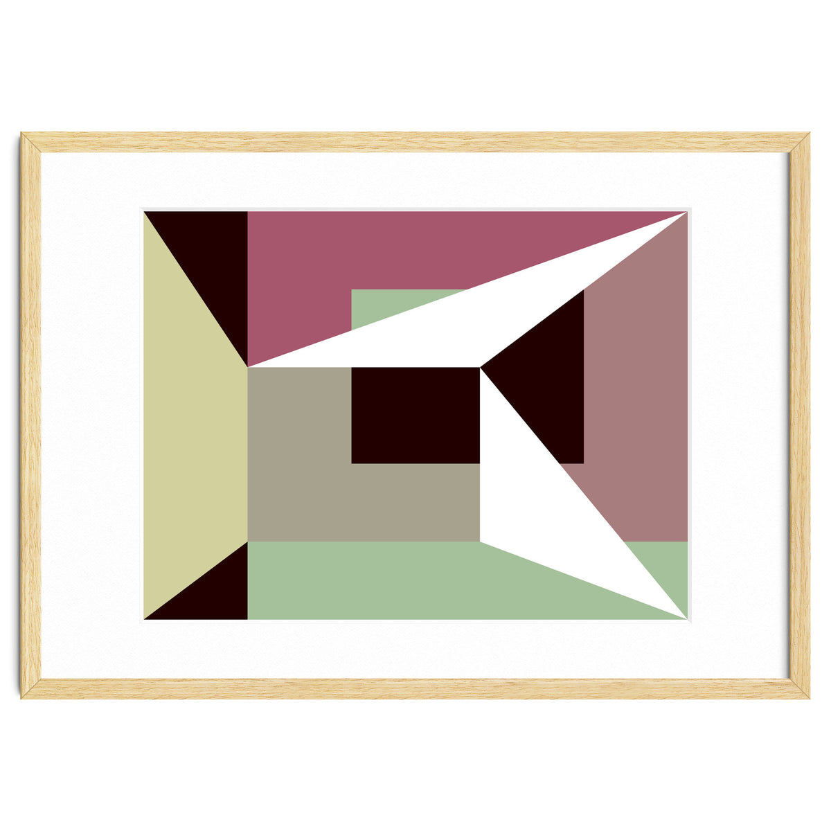 Geometric Shapes No. 26 - green & purple