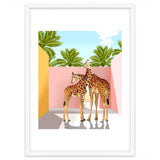Giraffe Villa | Contemporary Modern Architecture Digital Graphic Art | Wildlife Animals Palm Exotic thumbnail