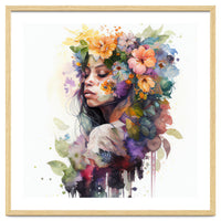 Watercolor Tropical Woman #6