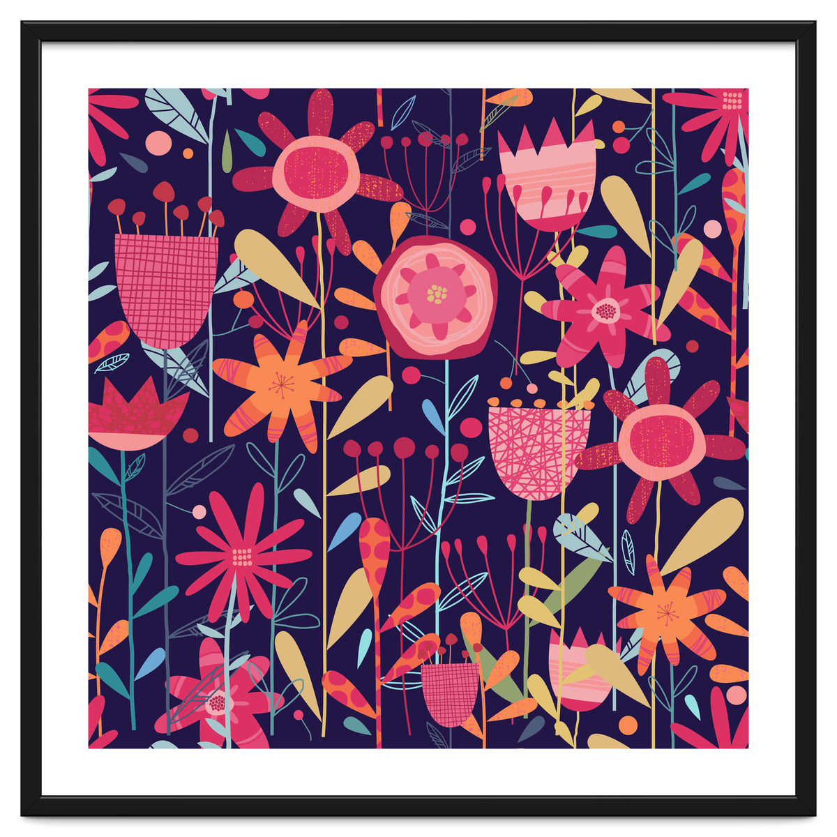 Wild Weeds And Flowers Dark