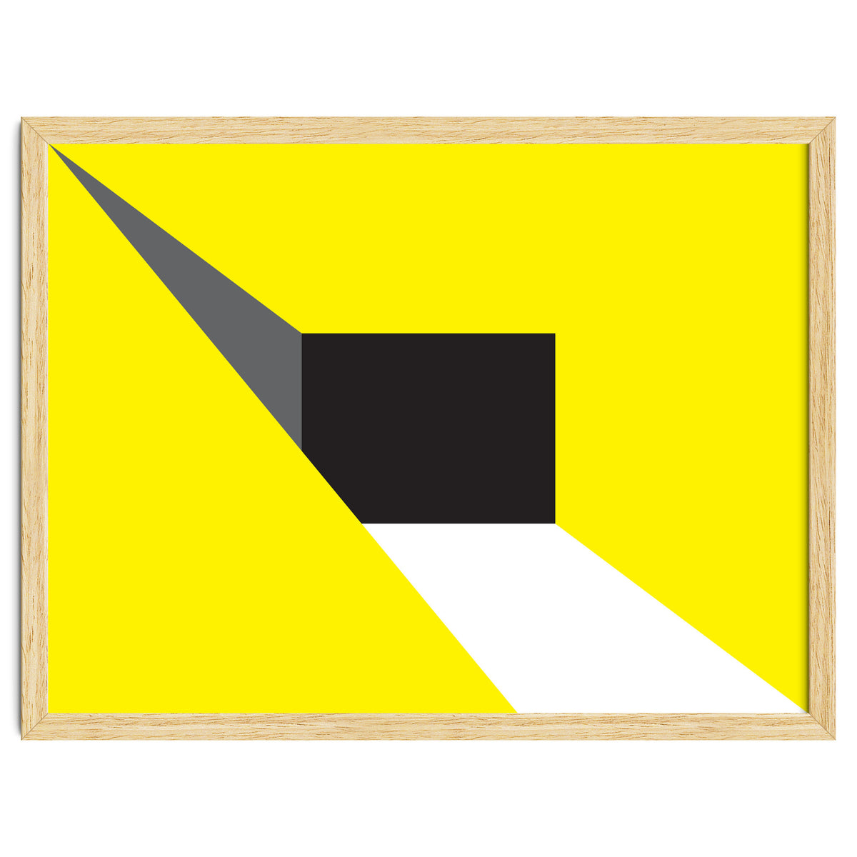 Geometric Shapes No. 20 - yellow, black & grey
