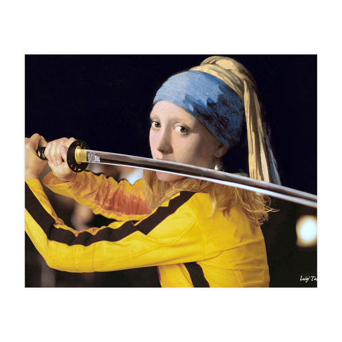 Vermeer's Girl with a Pearl Earring & Beatrix Kiddo From Kill Bill (Print Only)