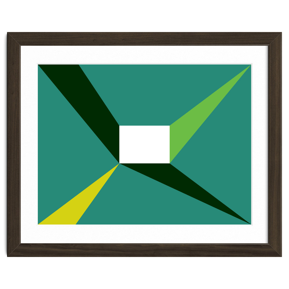 Geometric Shapes No. 27 - green, yellow & lime