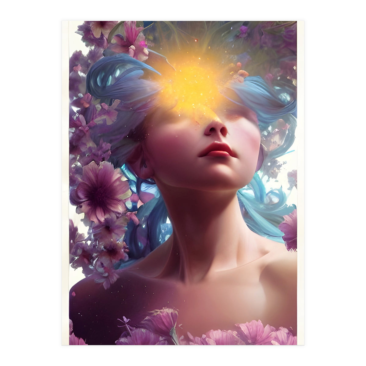 Vicky's Head In The Floral Clouds (Print Only)