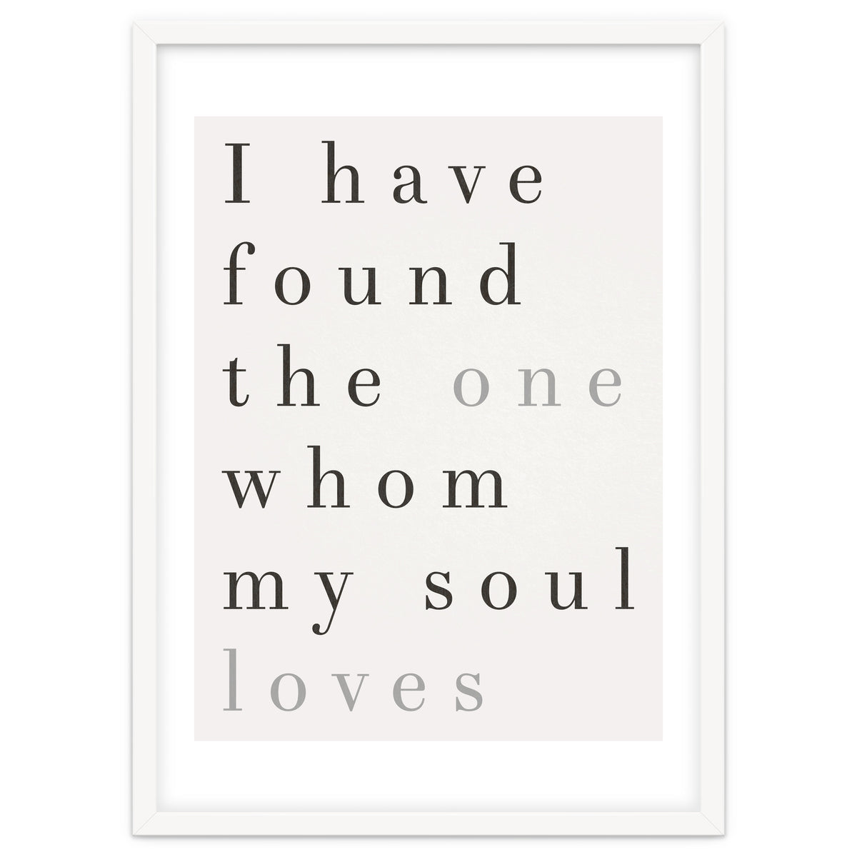 The One My Soul Loves, White