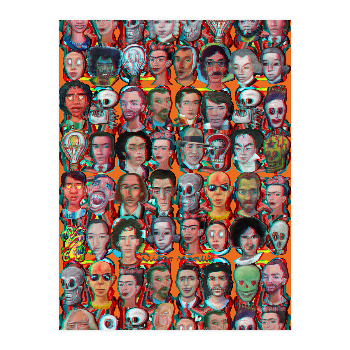 Formas 14 34 3d And Retratos 4 (Print Only)