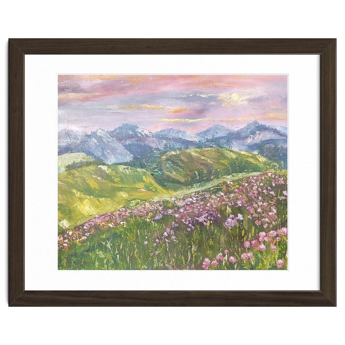 Sunset in the mountains