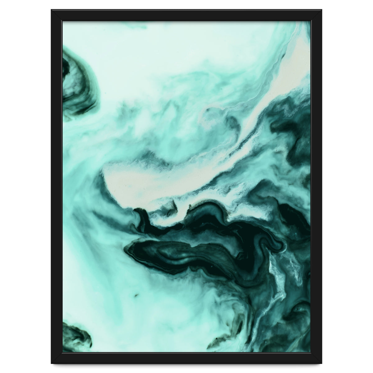 Abstract marbling mint