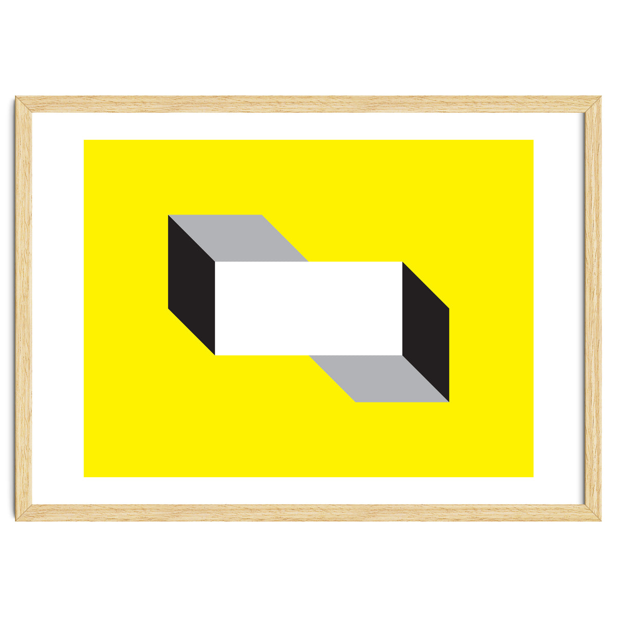 Geometric Shapes No. 50 - yellow, black & grey