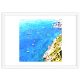 Capri Islands | Tropical Travel Summer Island | Ocean Sea Beach Swim Sail Painting thumbnail