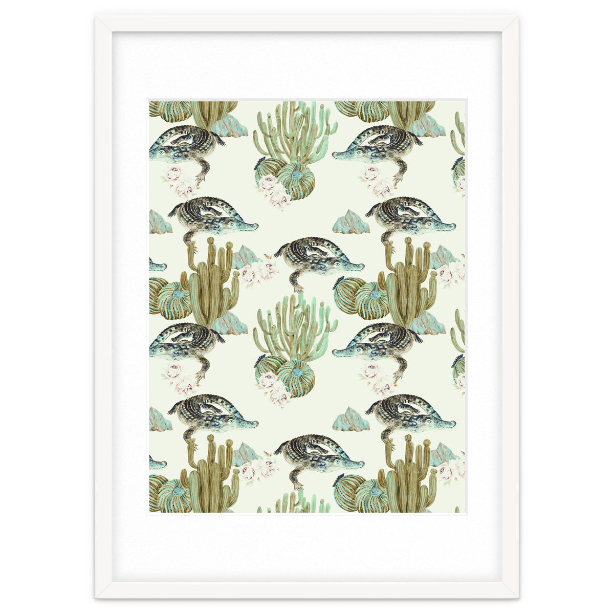 Crocodile pattern on the cactus