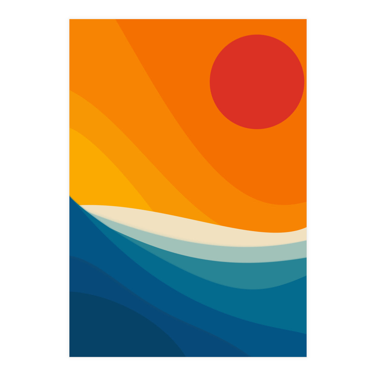 Abstract landscape art (Print Only)