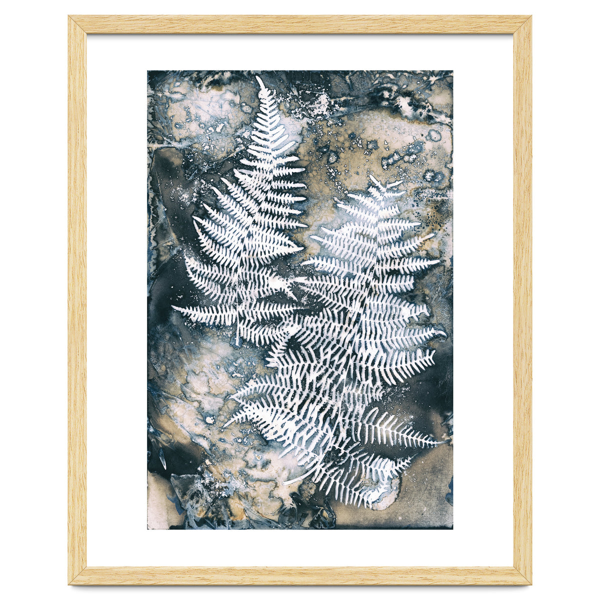 Indigo Blue Botanical Leaves No. 12