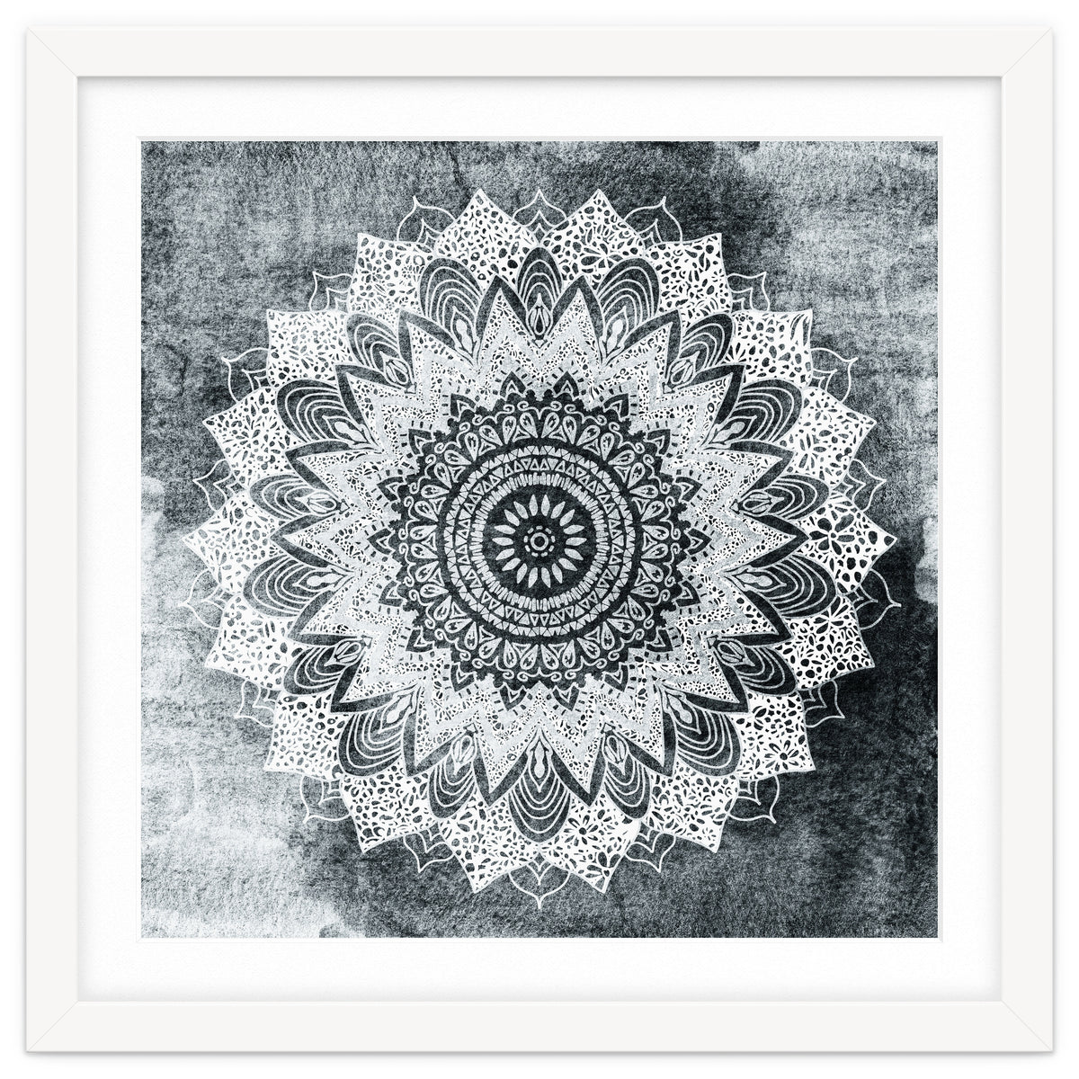 Bohochic Mandala In Gray