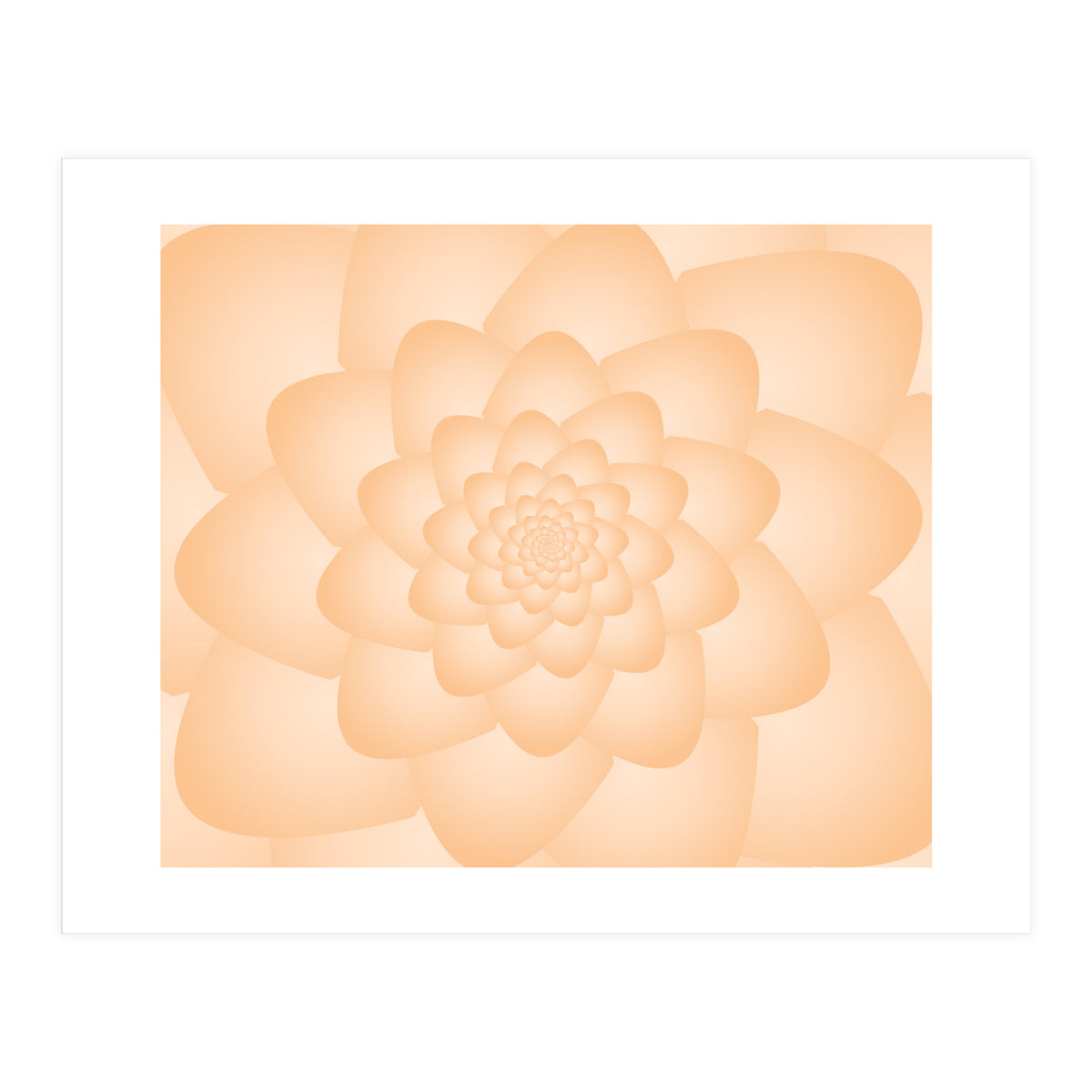 Pastel Colors Flower Pattern Set Orange (Print Only)