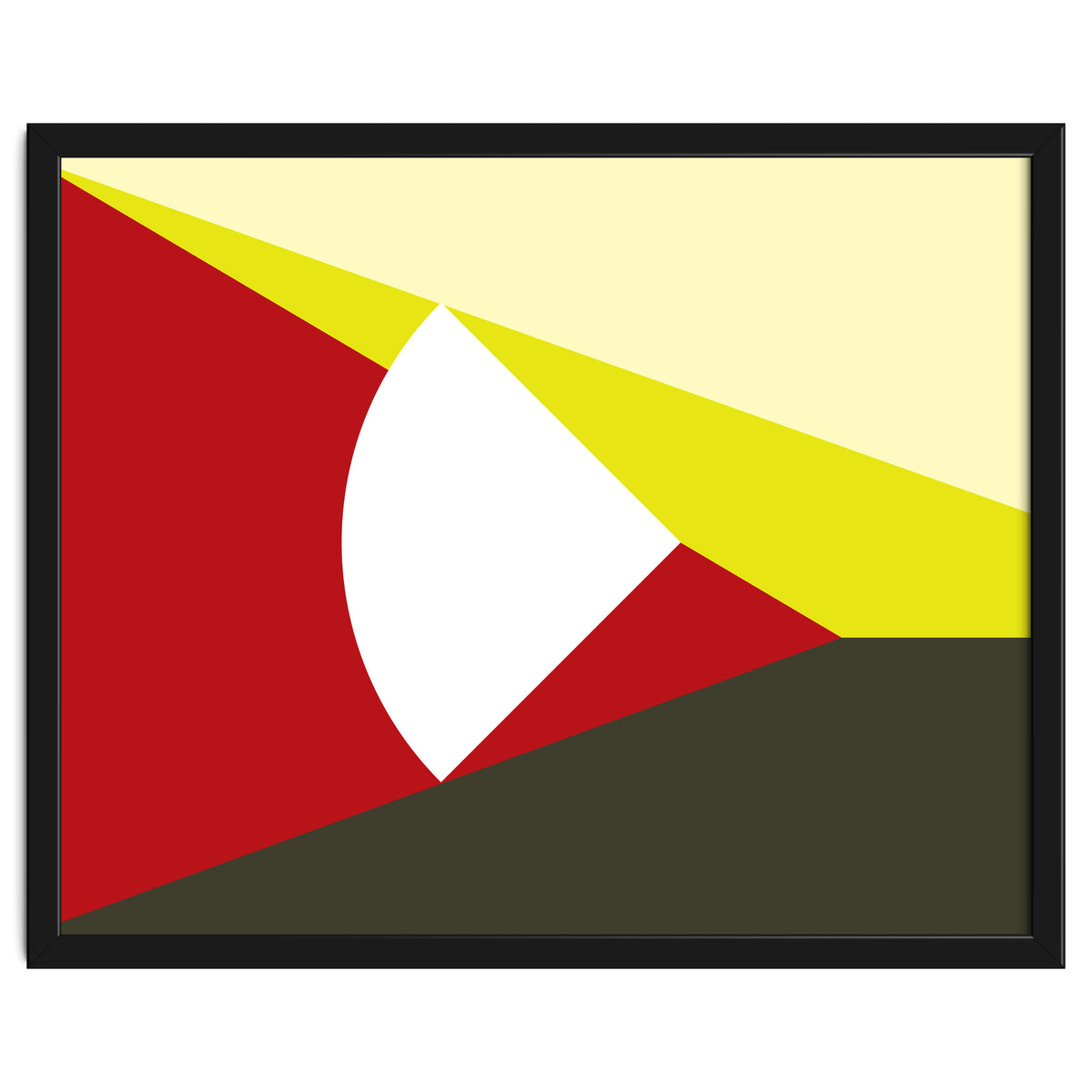 Geometric Shapes No. 13 - red, brown & yellow