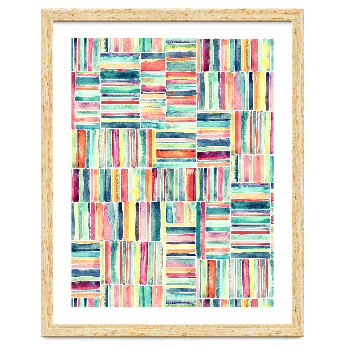 Retro Beach Chair Pastel Watercolor Stripes