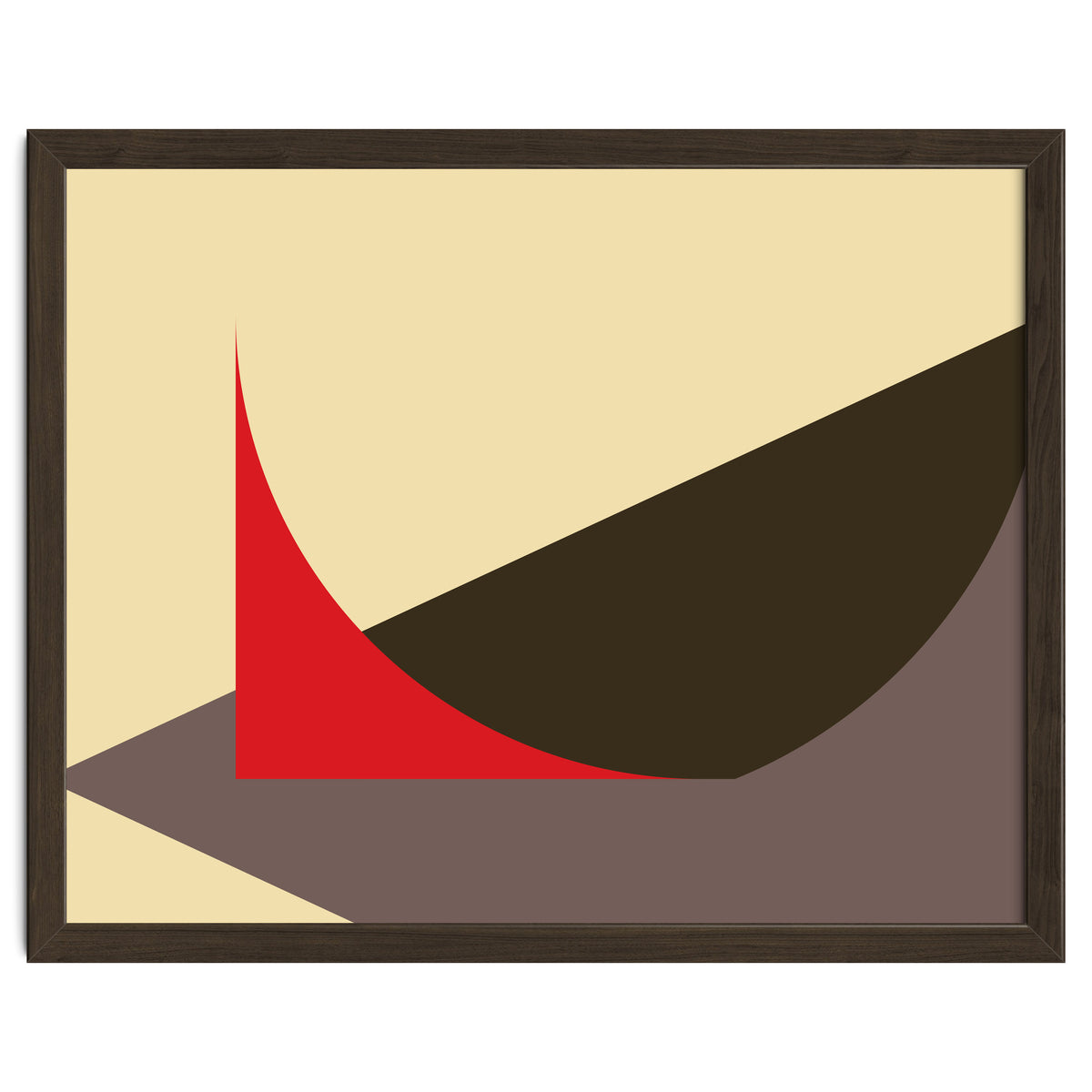 Geometric Shapes No. 6 - brown, beige & red