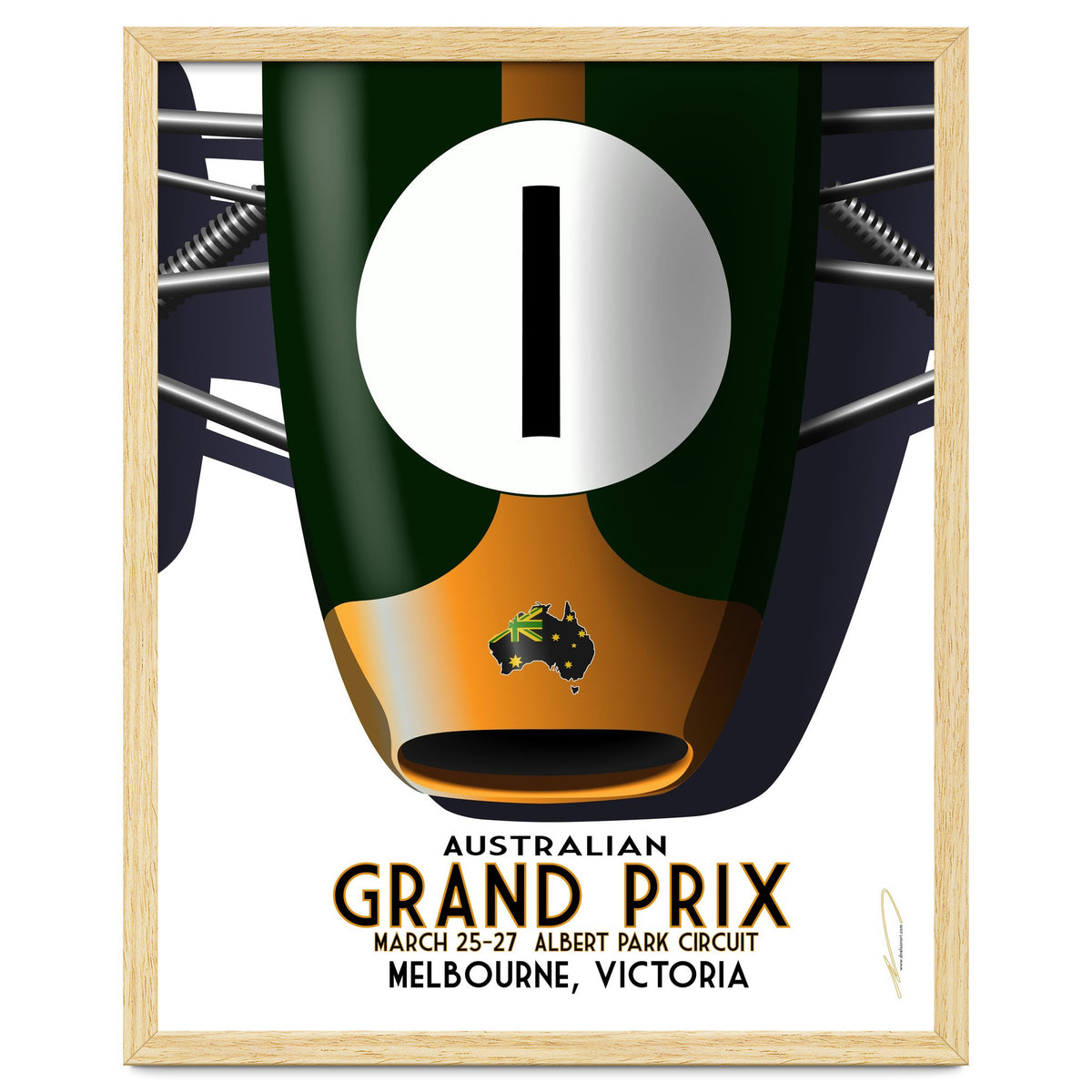 Australian Grand Prix Art Deco poster