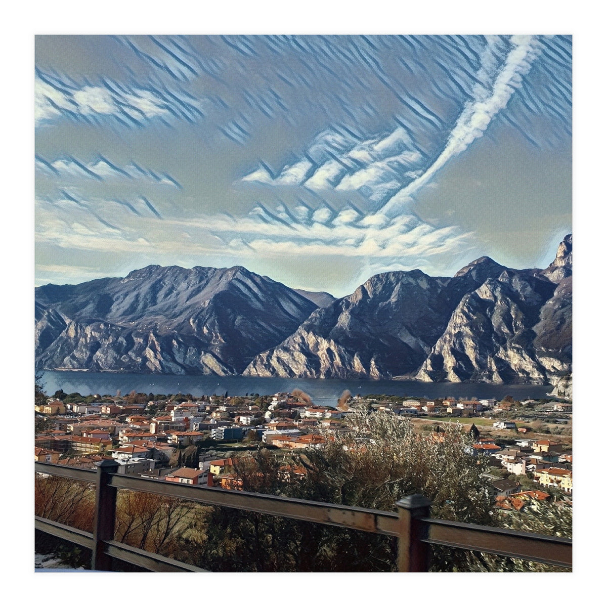 Side way to Lake Garda, Italy. (Print Only)