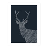 Stag Blue Poster (Print Only) thumbnail