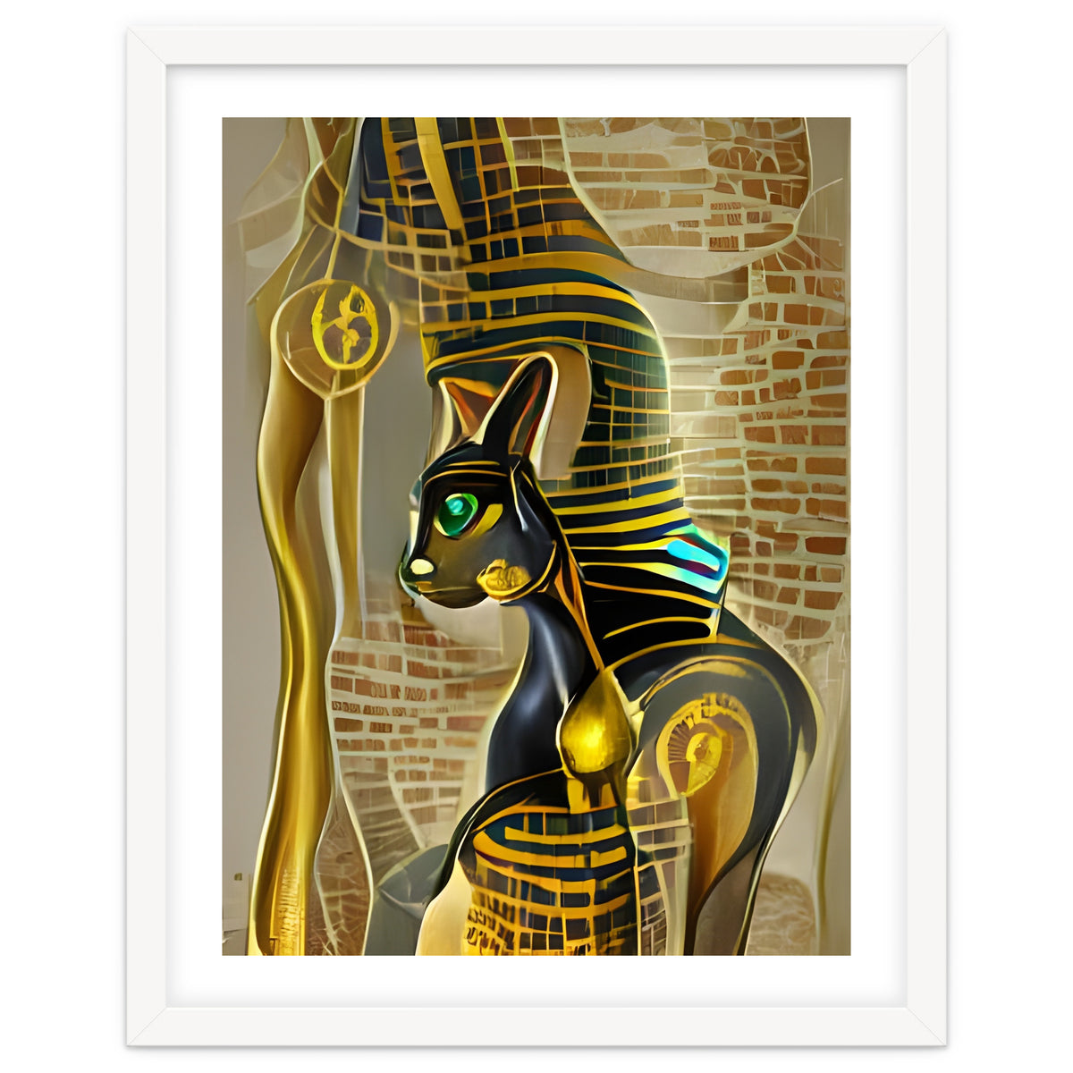 Ancient Egyptian Cat Goddess Bastet AI Art