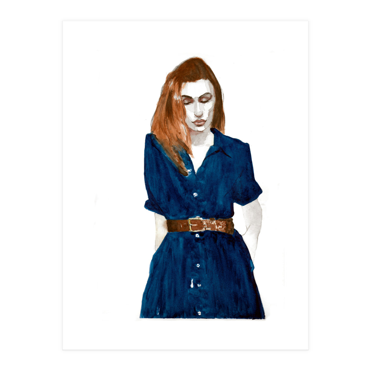 Untitled #46 Woman in a blue dress (Print Only)