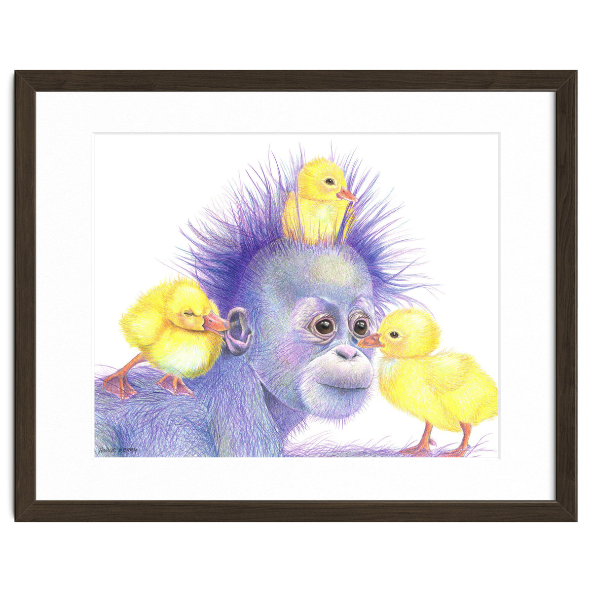 Purple Orangutan and Ducks