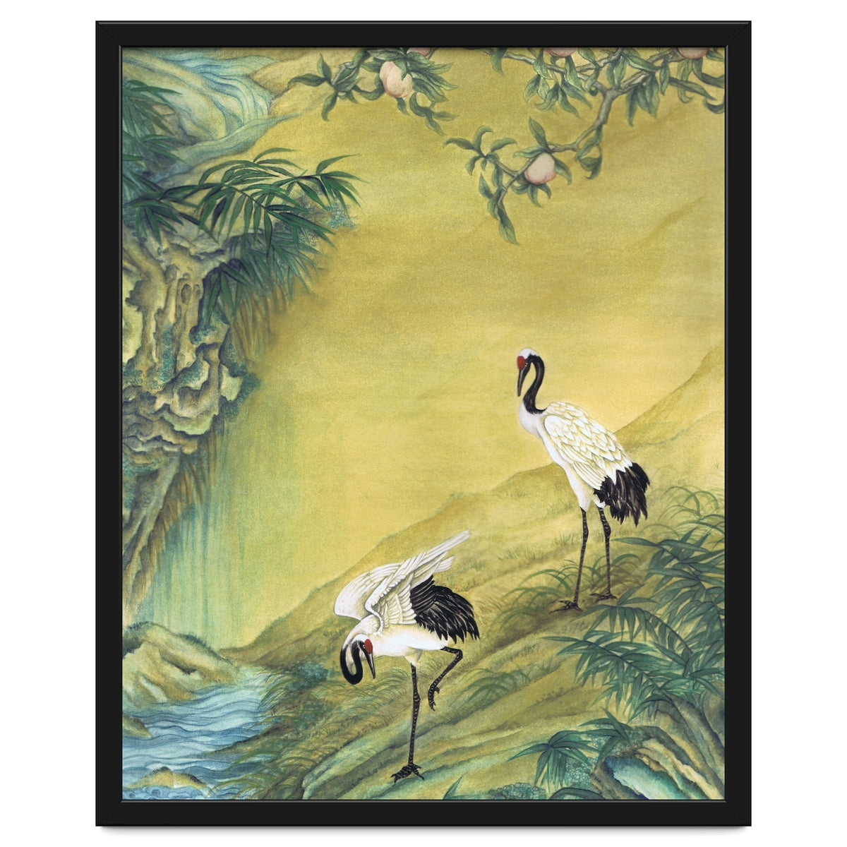 Cranes Under A Peach Tree