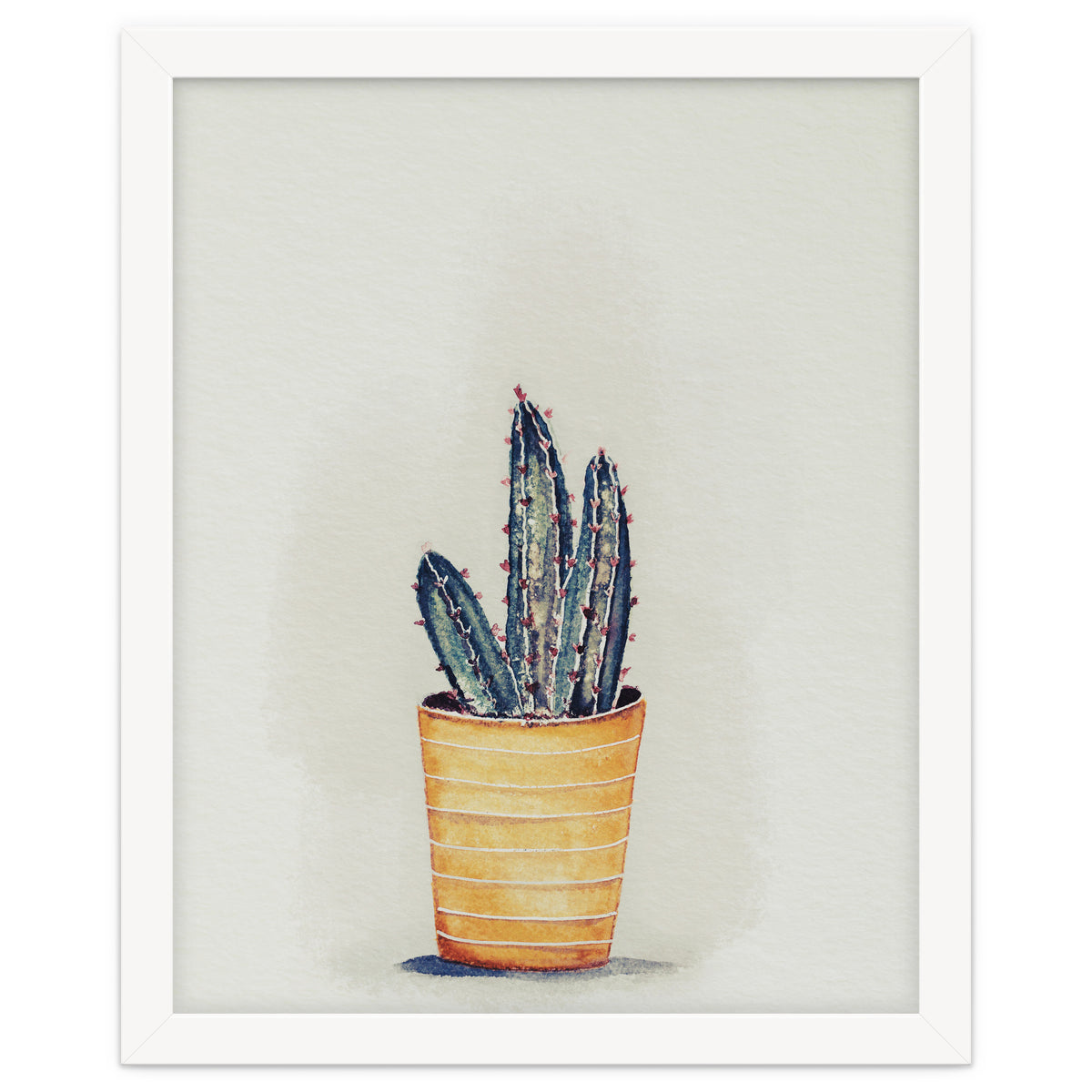 Cactus in yellow pot