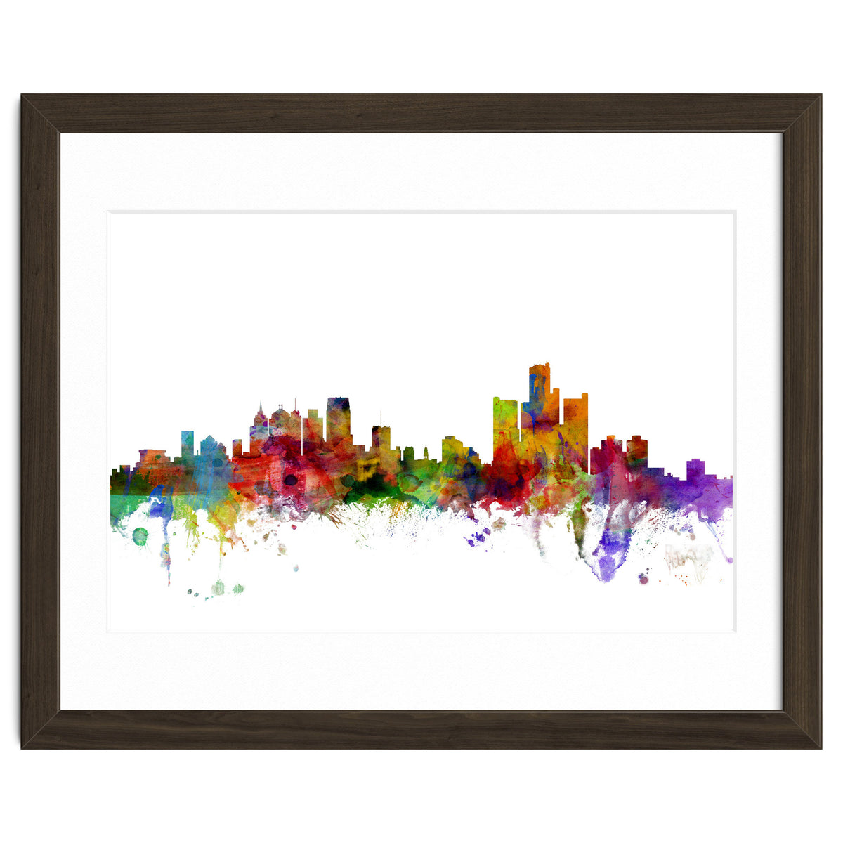 Detroit Michigan Skyline