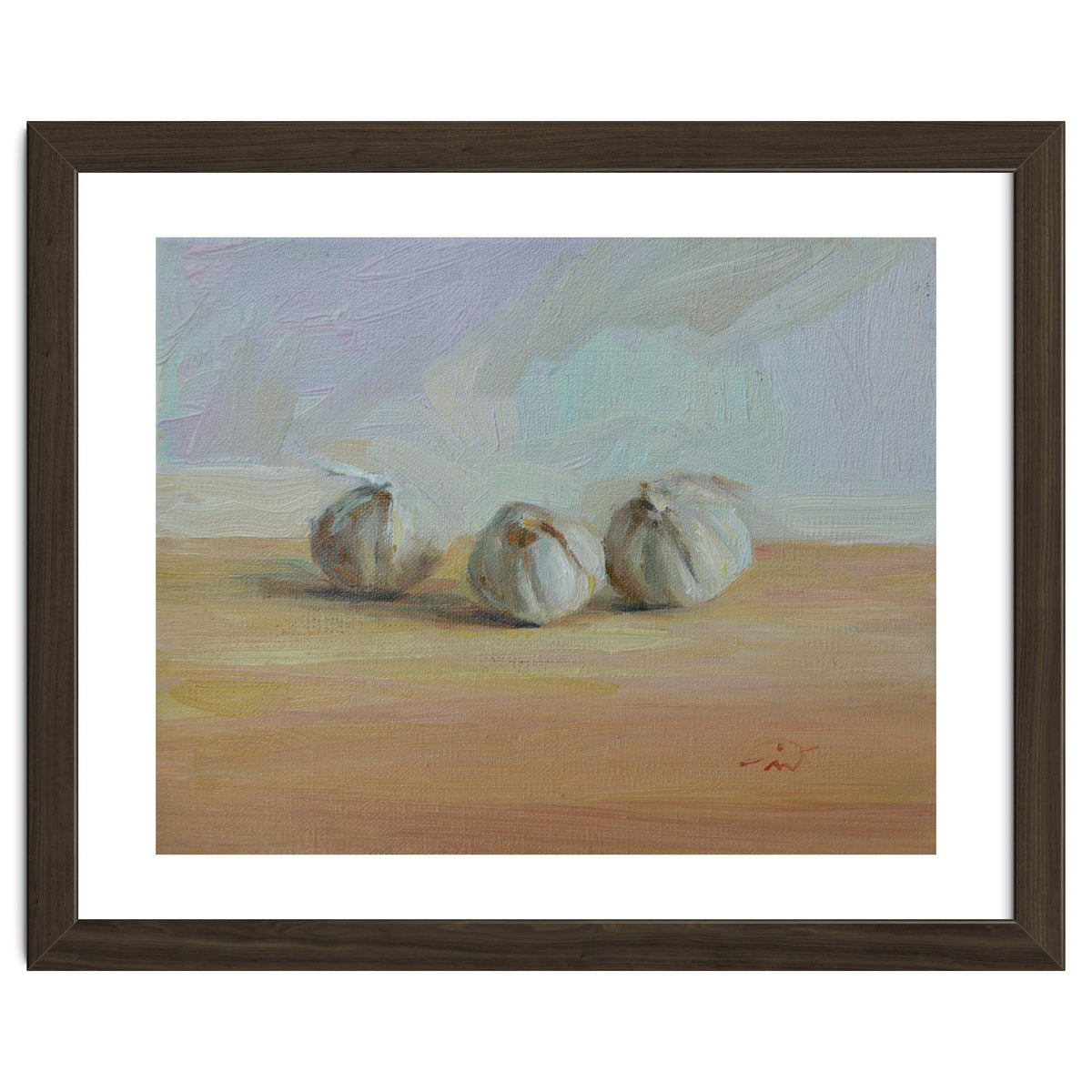Three Garlic Globes Still Life Painting